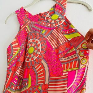 Alice & Trixie Psychedelic Mod Silk Dress